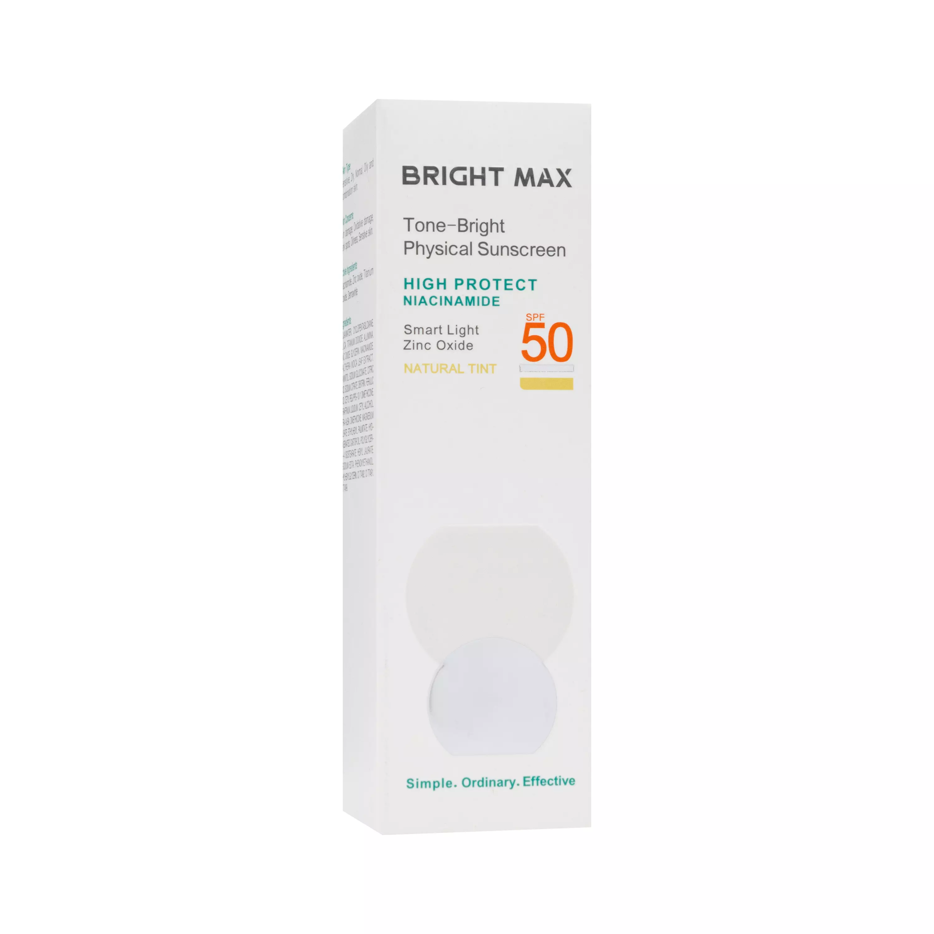 کرم ضد آفتاب فیزیکال spf50 رنگی تن برایت برایت مکس